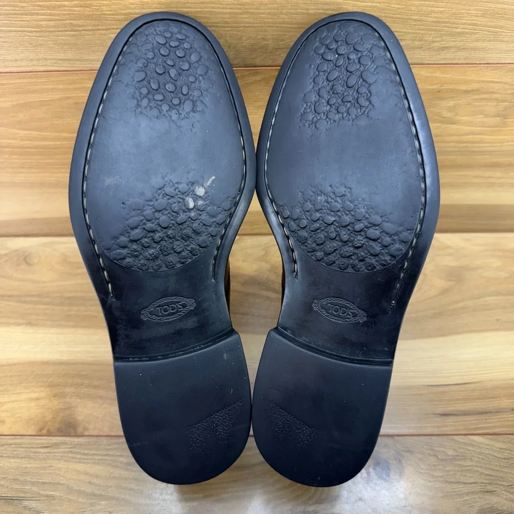 Tod's Black Leather Dress Boot Mens 9 UK 8 Chukka Formal Office Business Casual